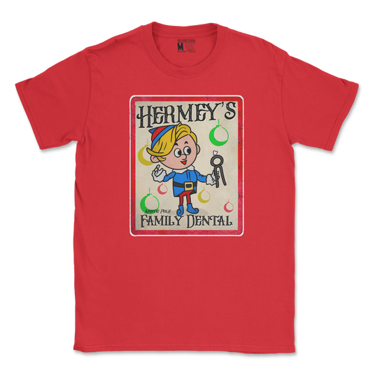 Gildan SoftStyle T-Shirt Hermey's Family Dental  in Red