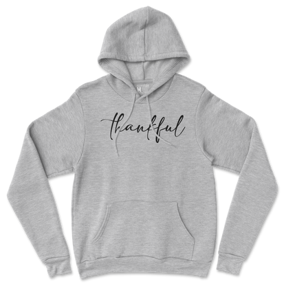 Gildan SoftStyle Hoodie Thankful  in Grey-Heather