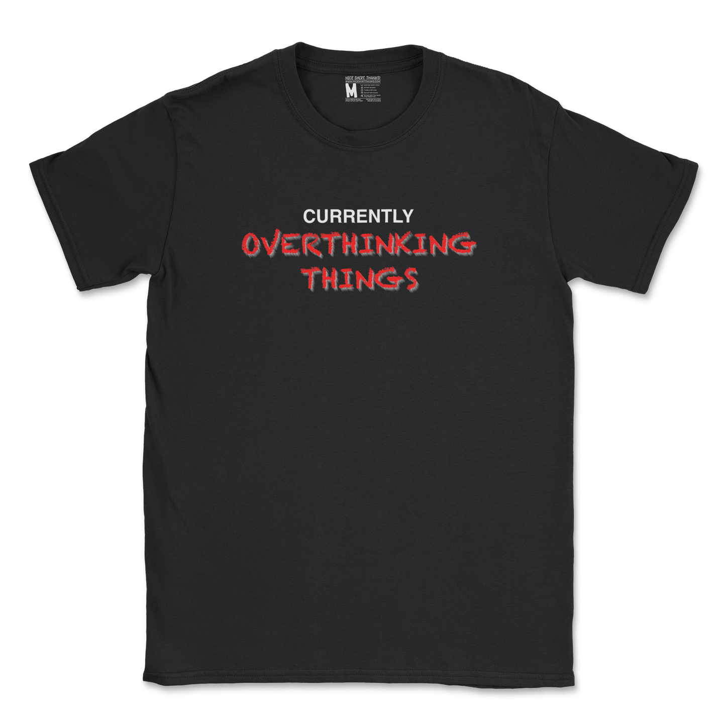 Gildan SoftStyle T-Shirt For Our Lil Overthinker in Black