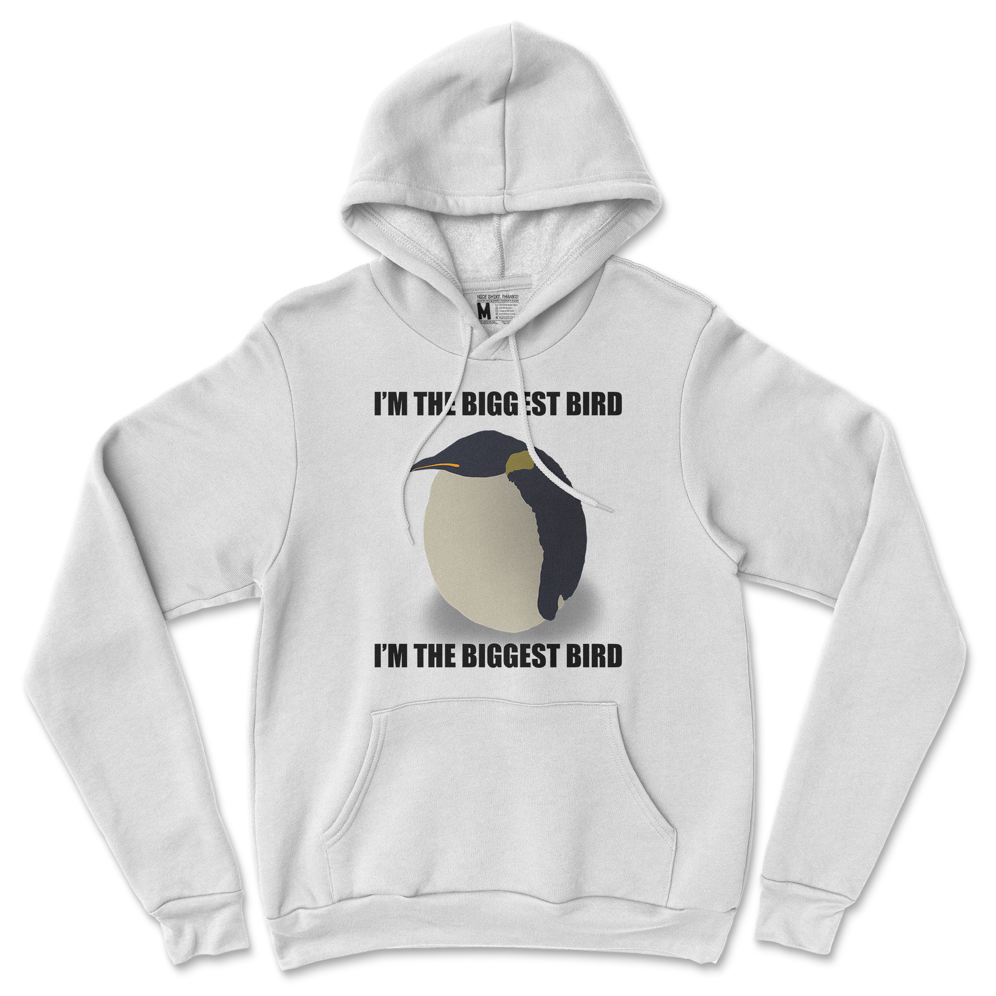 Gildan SoftStyle Hoodie I Am The Biggets Bird in White