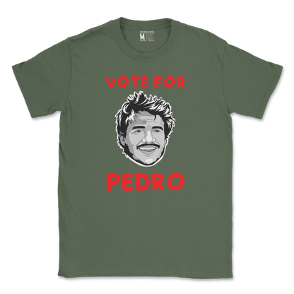 Gildan SoftStyle T-Shirt Vote For Pedro in Military Green