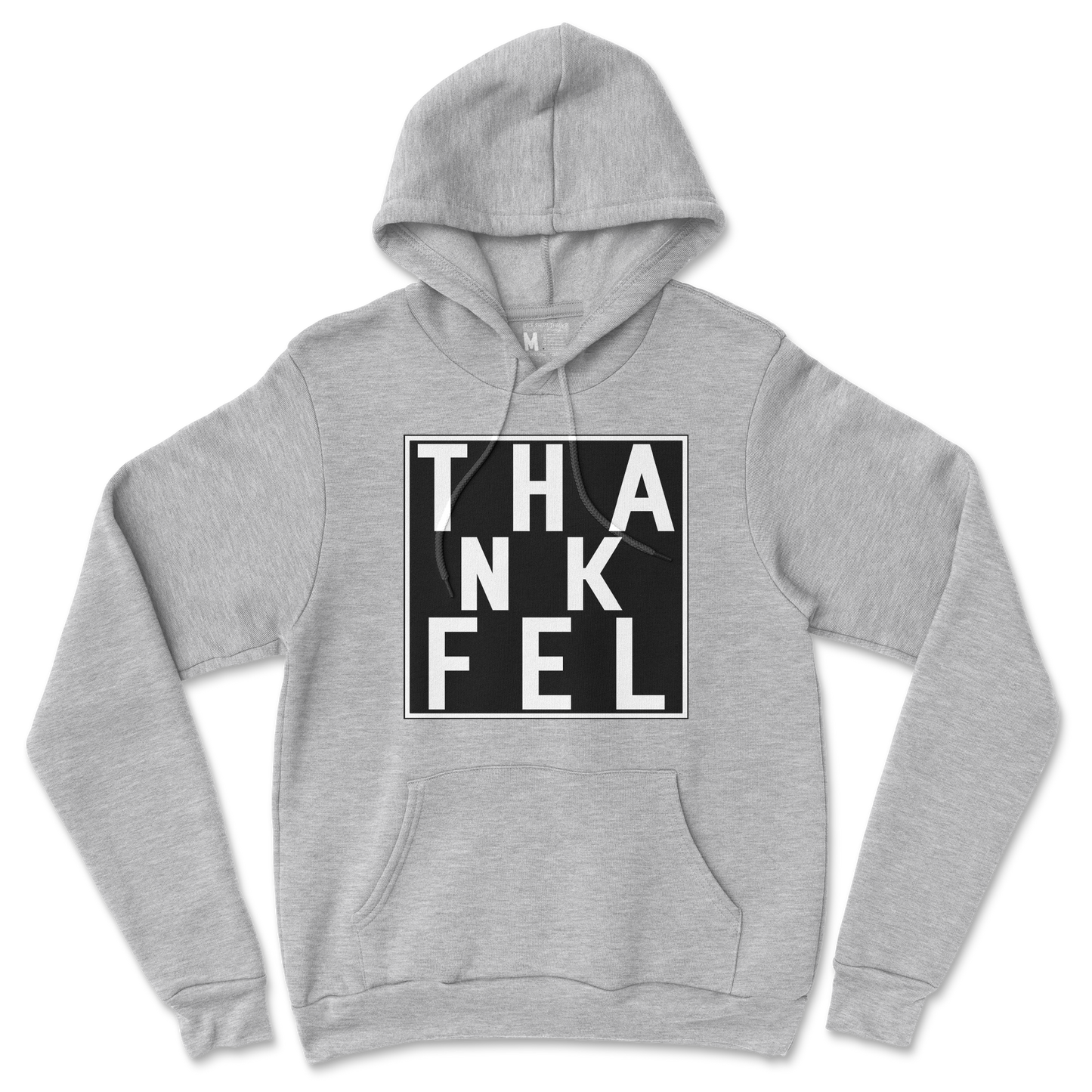 Gildan SoftStyle Hoodie THANKFEL in Grey-Heather