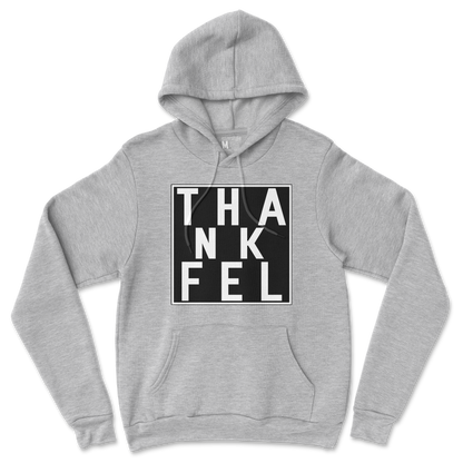 Gildan SoftStyle Hoodie THANKFEL in Grey-Heather