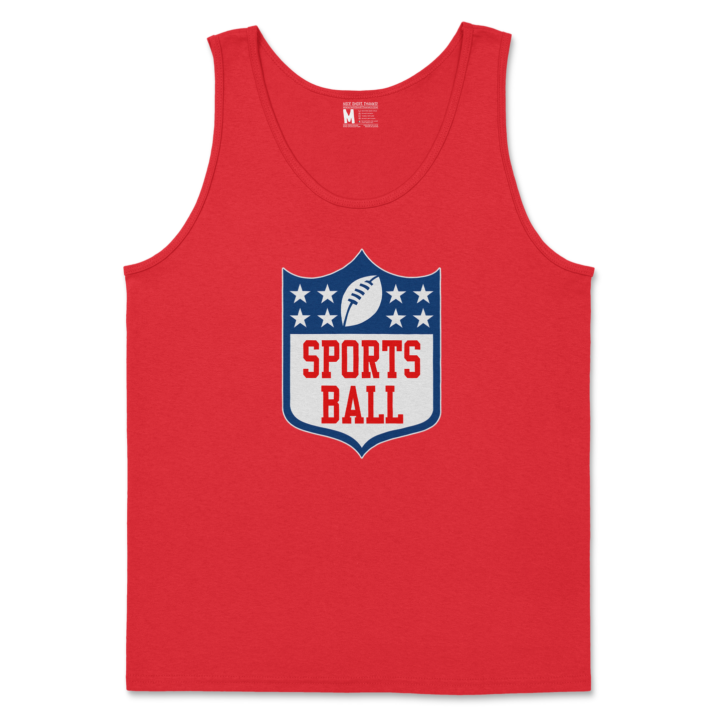 Gildan SoftStyle Tank Top Sports Ball in Red