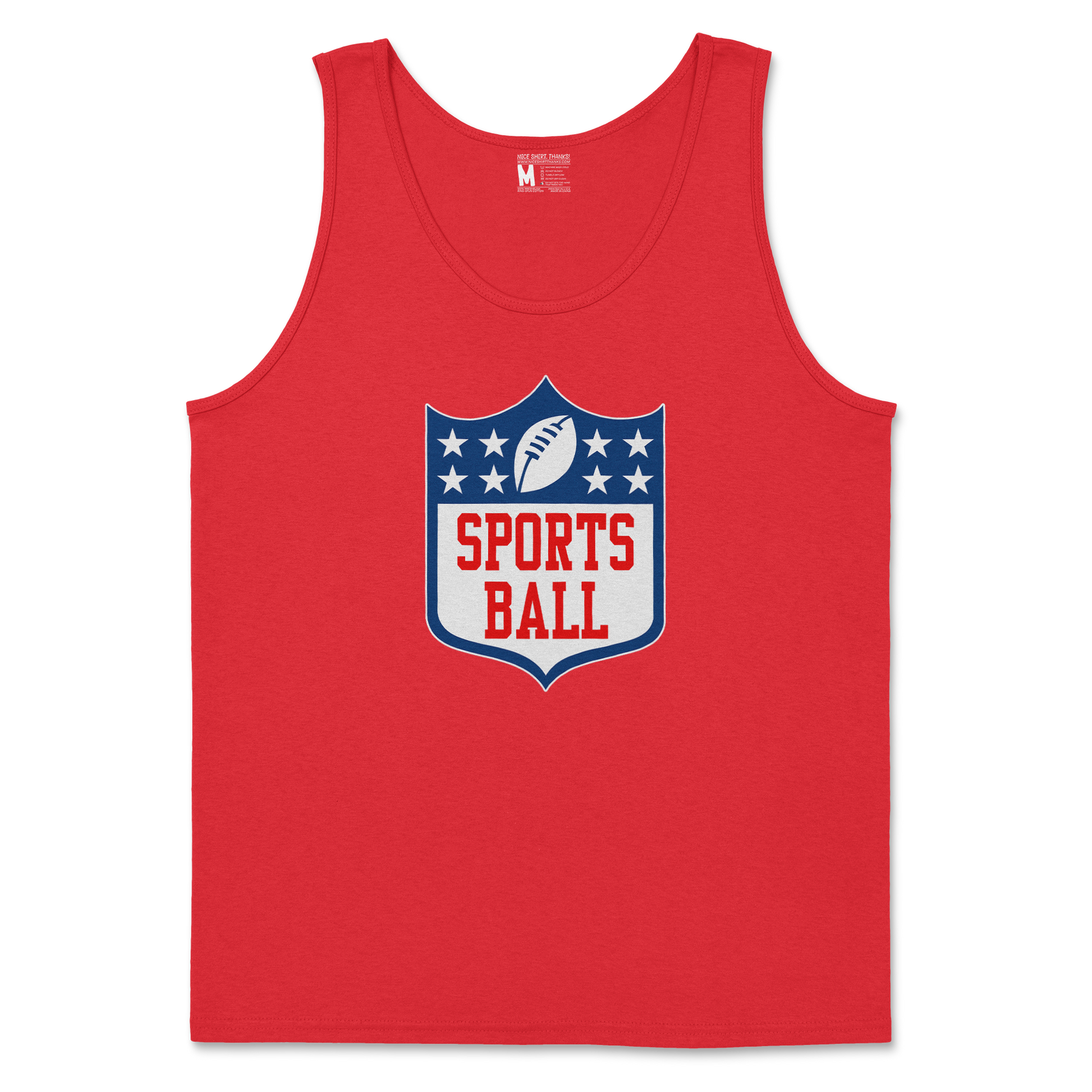 Gildan SoftStyle Tank Top Sports Ball in Red