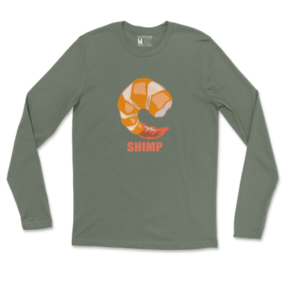 Gildan SoftStyle Long Sleeve Shimp in Military Green