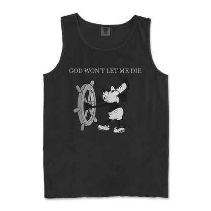 Comfort Colors Tank Top God Wont Let Me Die in Black