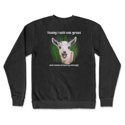 Independent Clothing Co. Crew Neck Crazy Goat  in Black