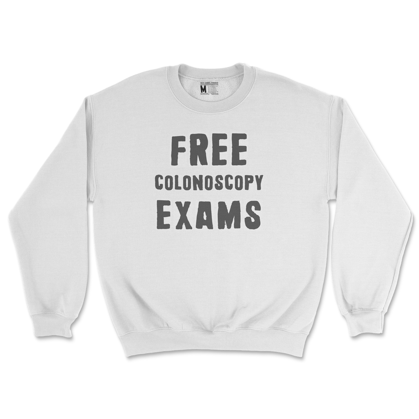 Gildan SoftStyle Crew Neck Free Colonoscopy Exams in White