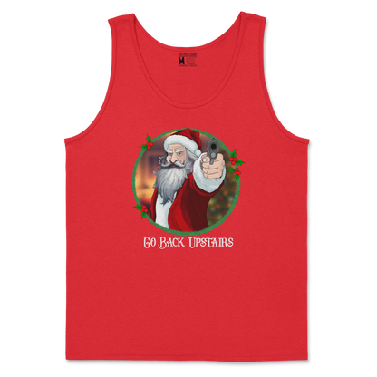 Gildan SoftStyle Tank Top Angry Santa  in Red