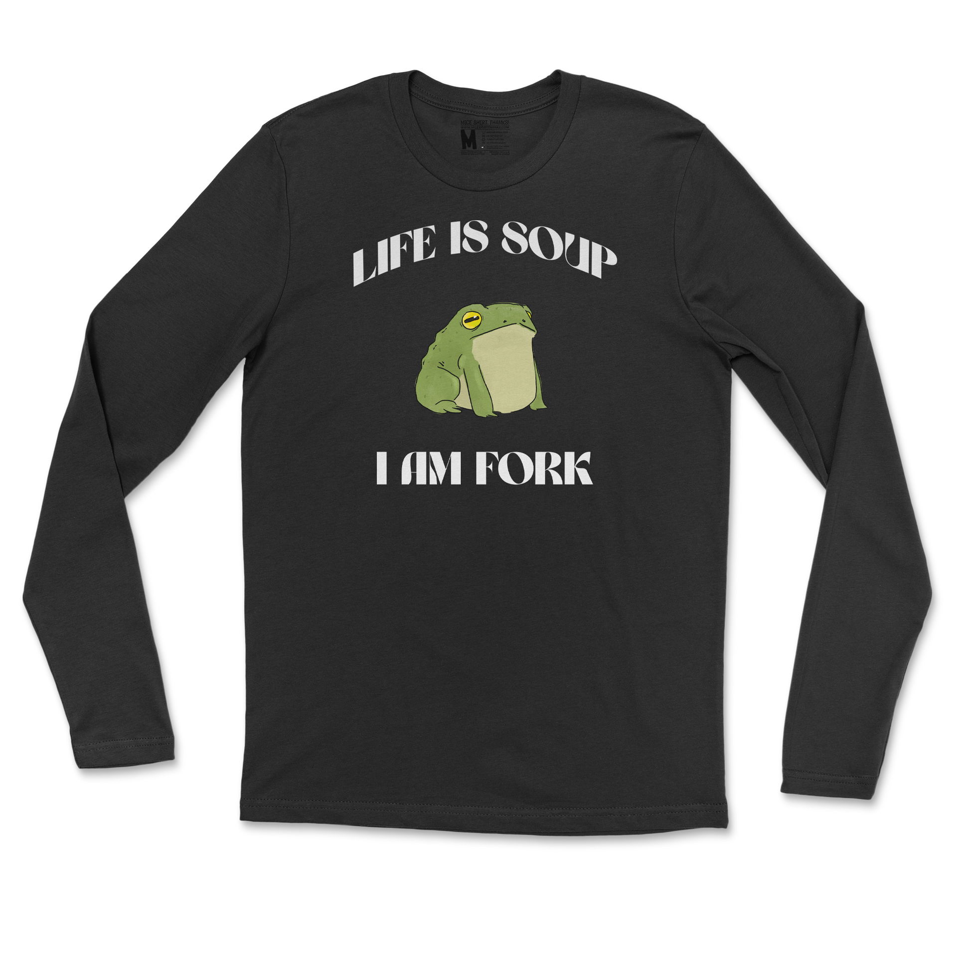 Gildan SoftStyle Long Sleeve I Am Fork  in Black