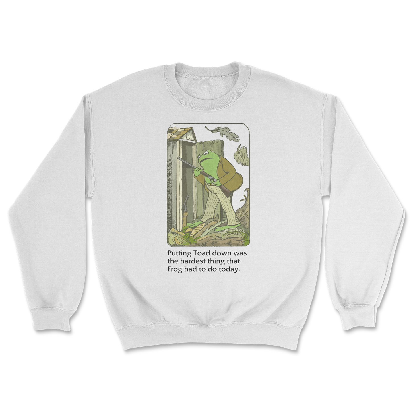 The Nice Shirt Crew Neck Frog and Toad  in White