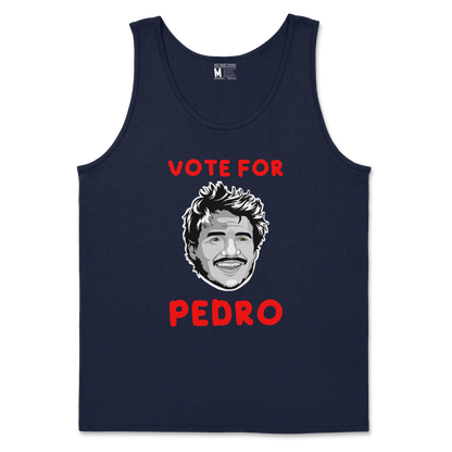 Gildan SoftStyle Tank Top Vote For Pedro in Navy