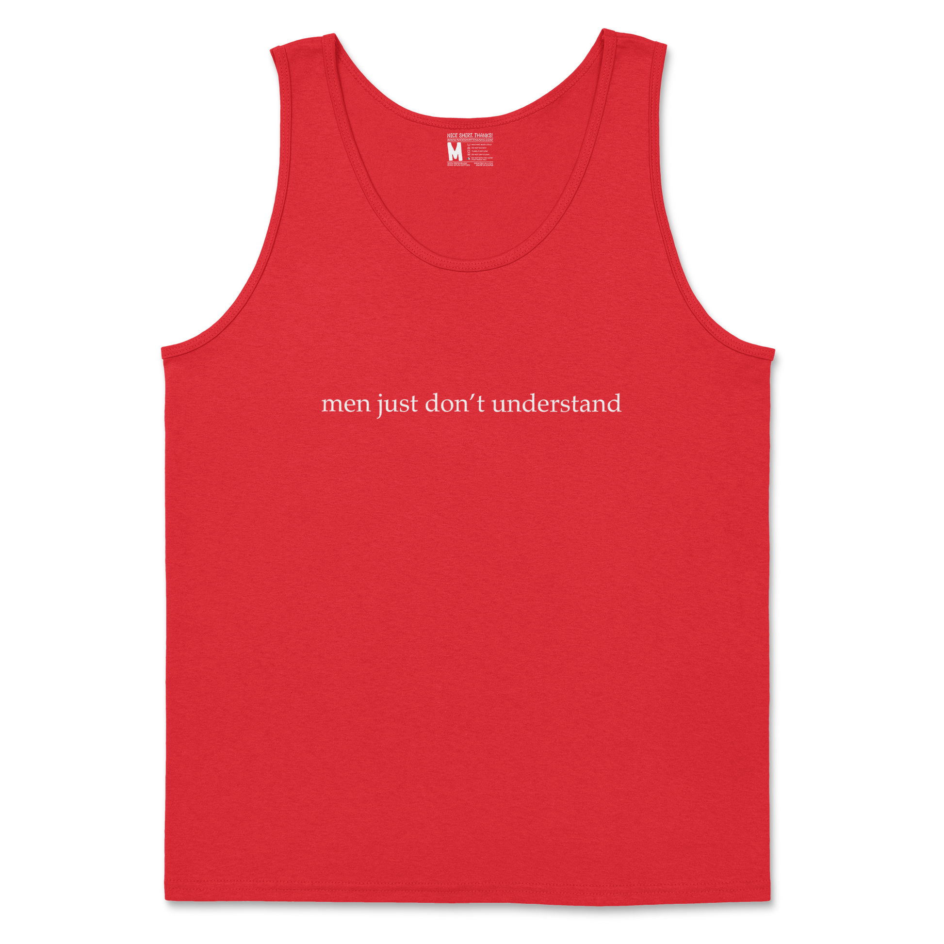 Gildan SoftStyle Tank Top Men Dont Understand in Red