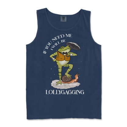 Comfort Colors Tank Top Lollygagging  in True-Navy