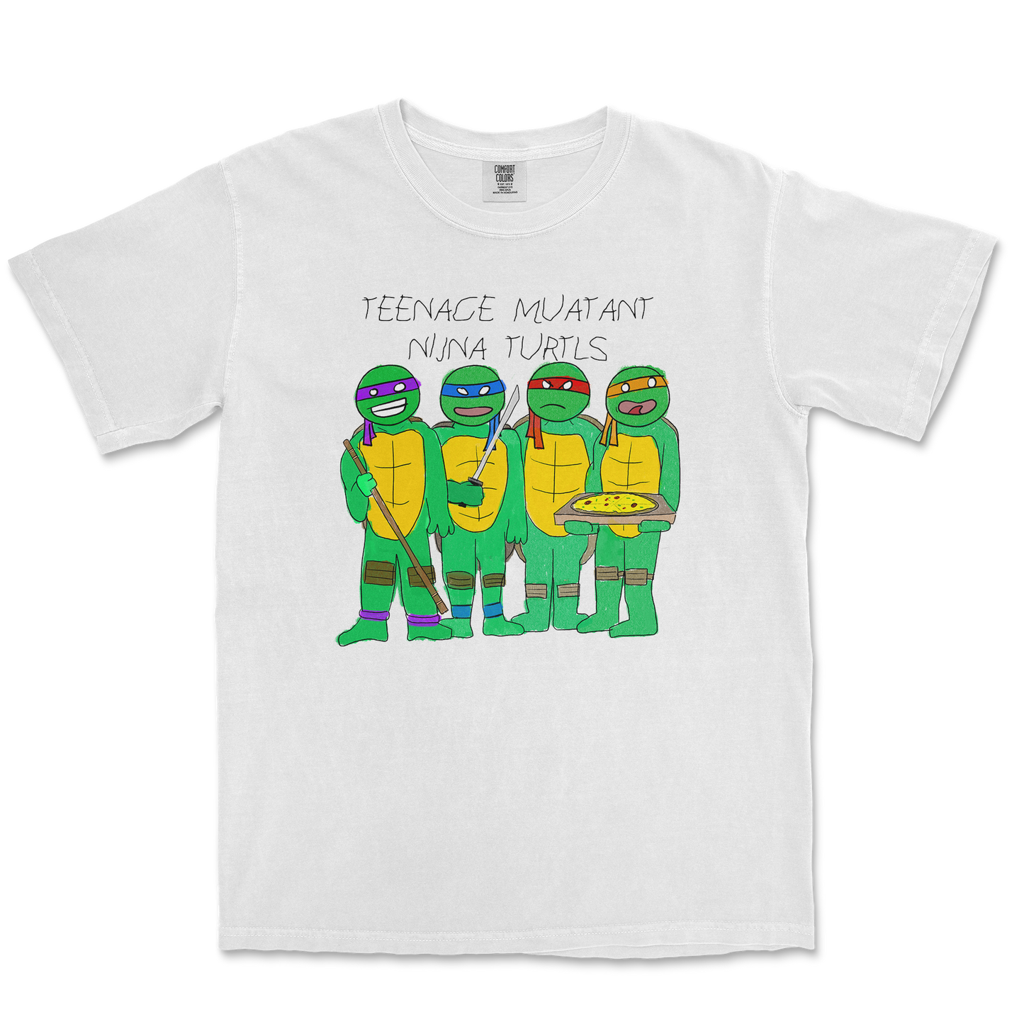 Comfort Colors T-Shirt Ninja Turtles in White