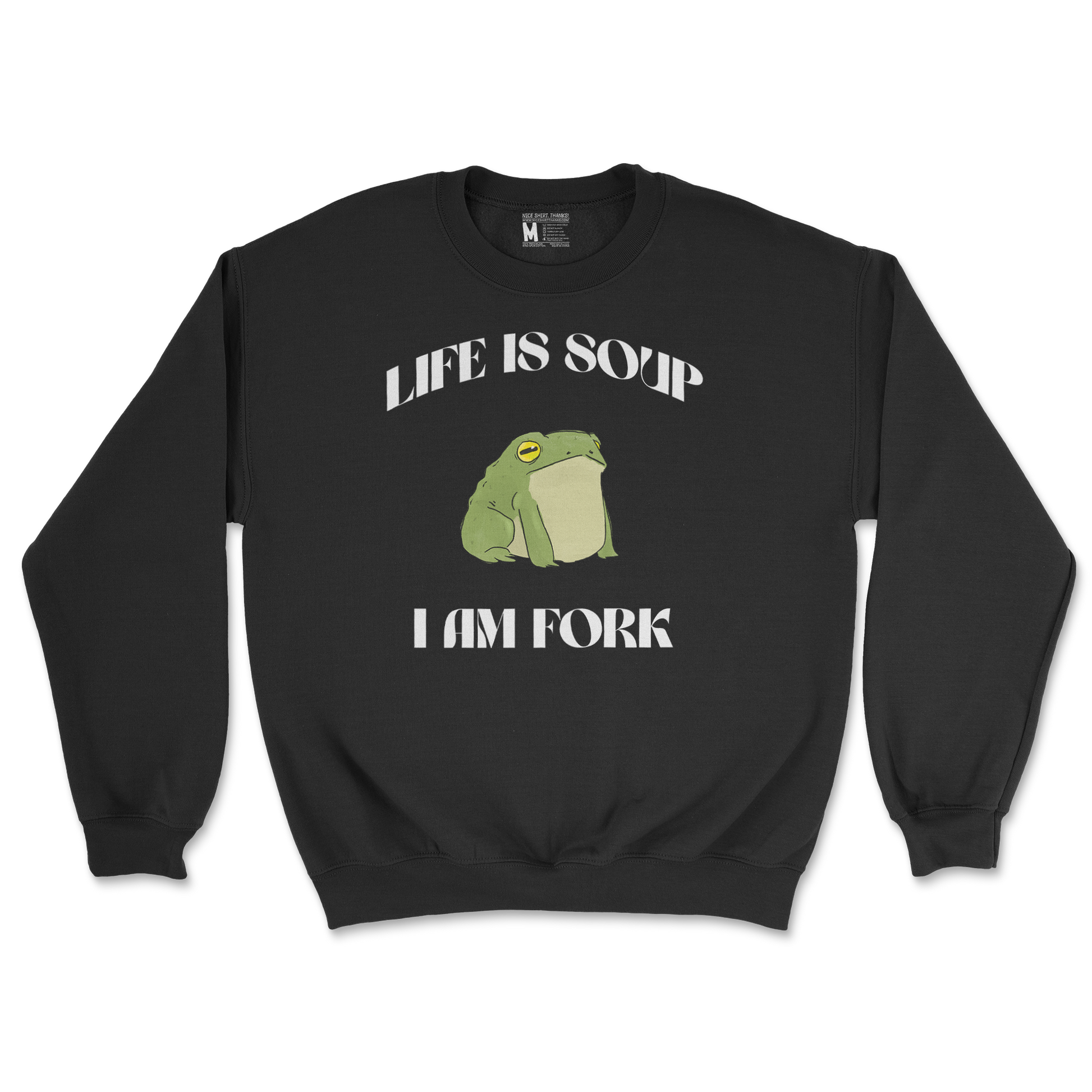 Gildan SoftStyle Crew Neck Life is Soup in Black