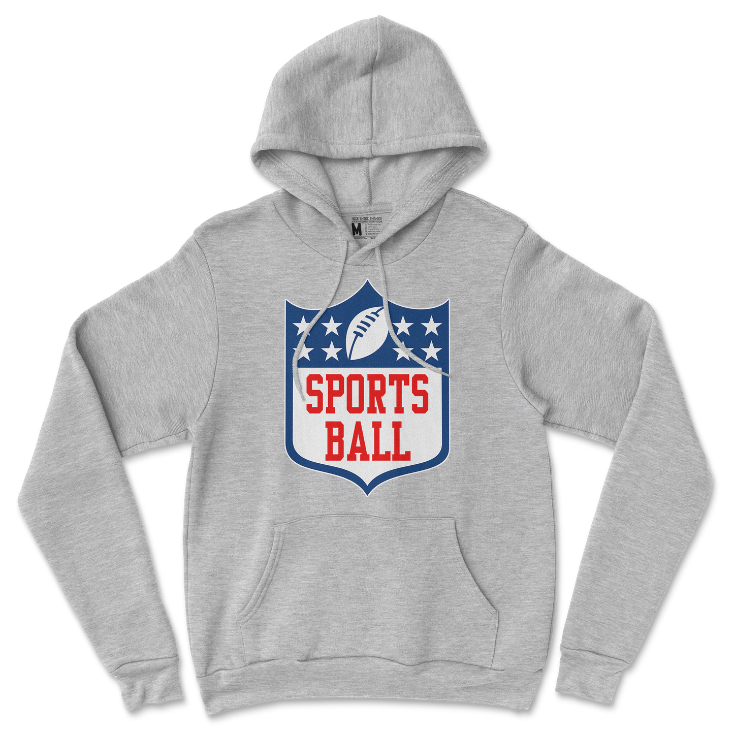 Gildan SoftStyle Hoodie Sports Ball in Sports Grey