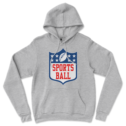 Gildan SoftStyle Hoodie Sports Ball in Sports Grey