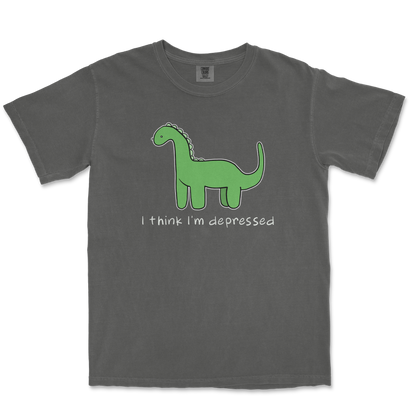 Comfort Colors T-Shirt Depressed Dino  in Pepper