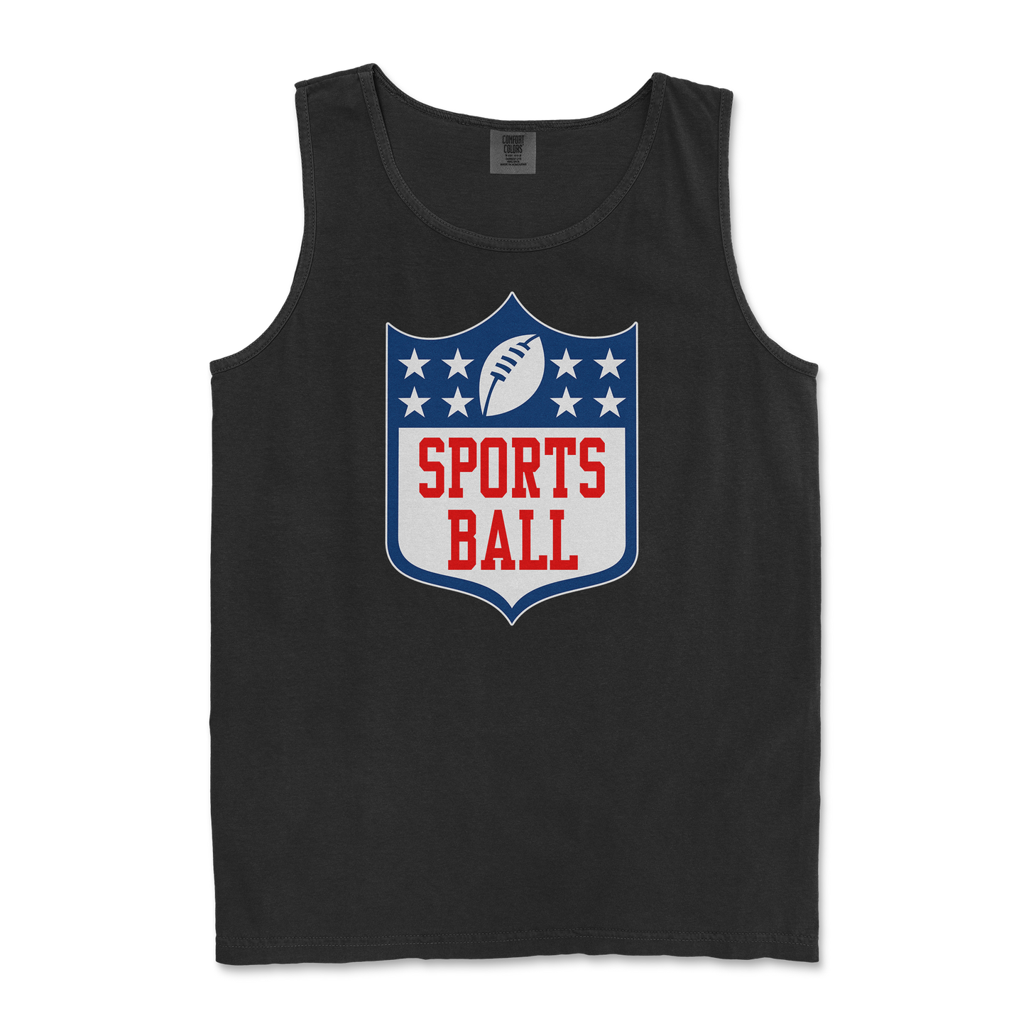 Comfort Colors Tank Top Sports Ball in Black