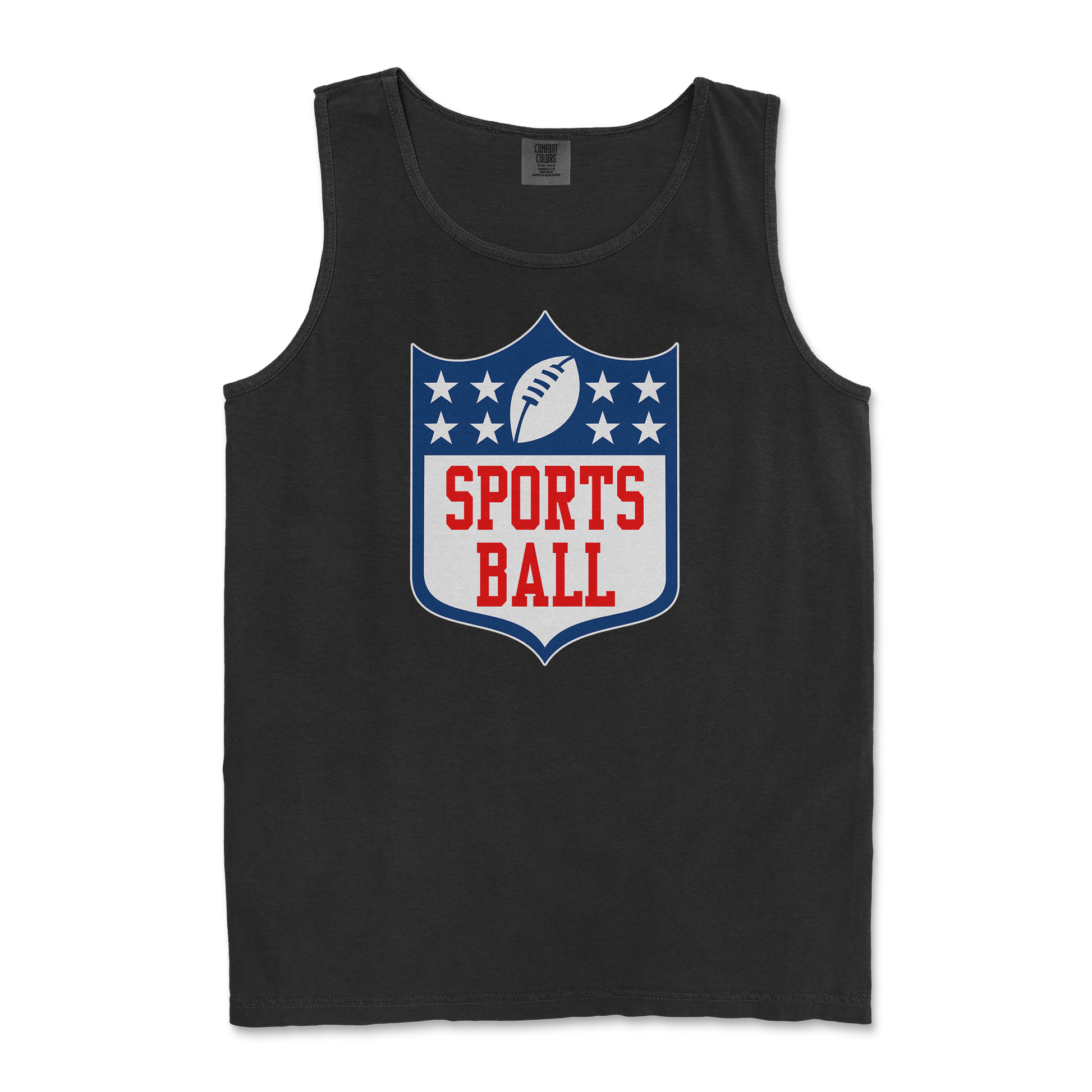 Comfort Colors Tank Top Sports Ball in Black