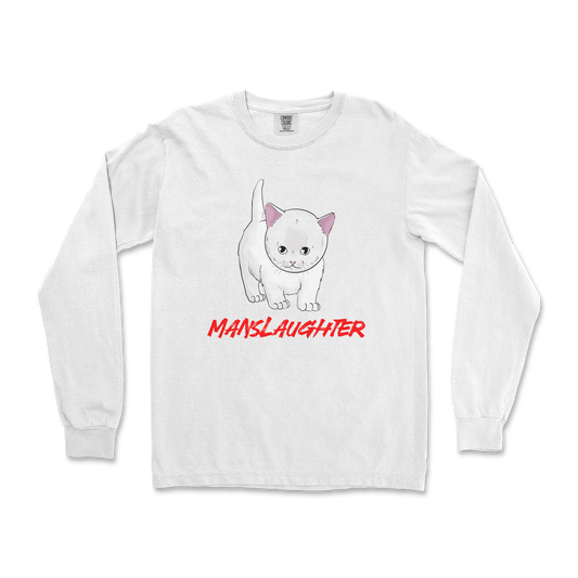 Comfort Colors Long Sleeve Manslaughter in White