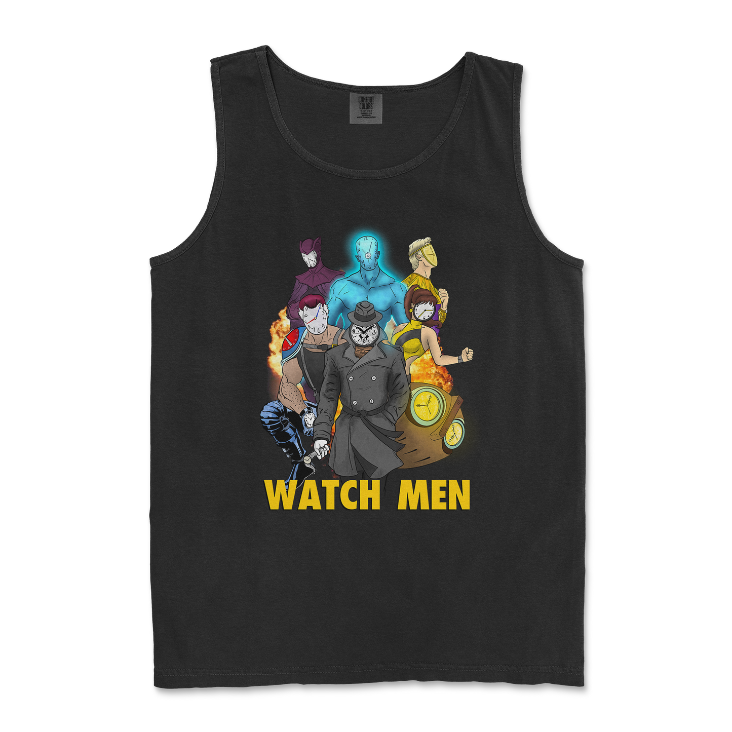 Comfort Colors Tank Top Watch Men in Black