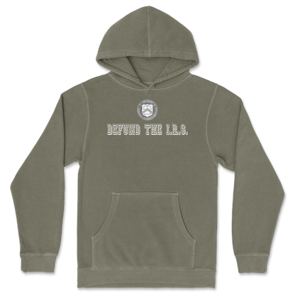 Independent Clothing Co. Hoodie Defund The I.R.S. in Olive