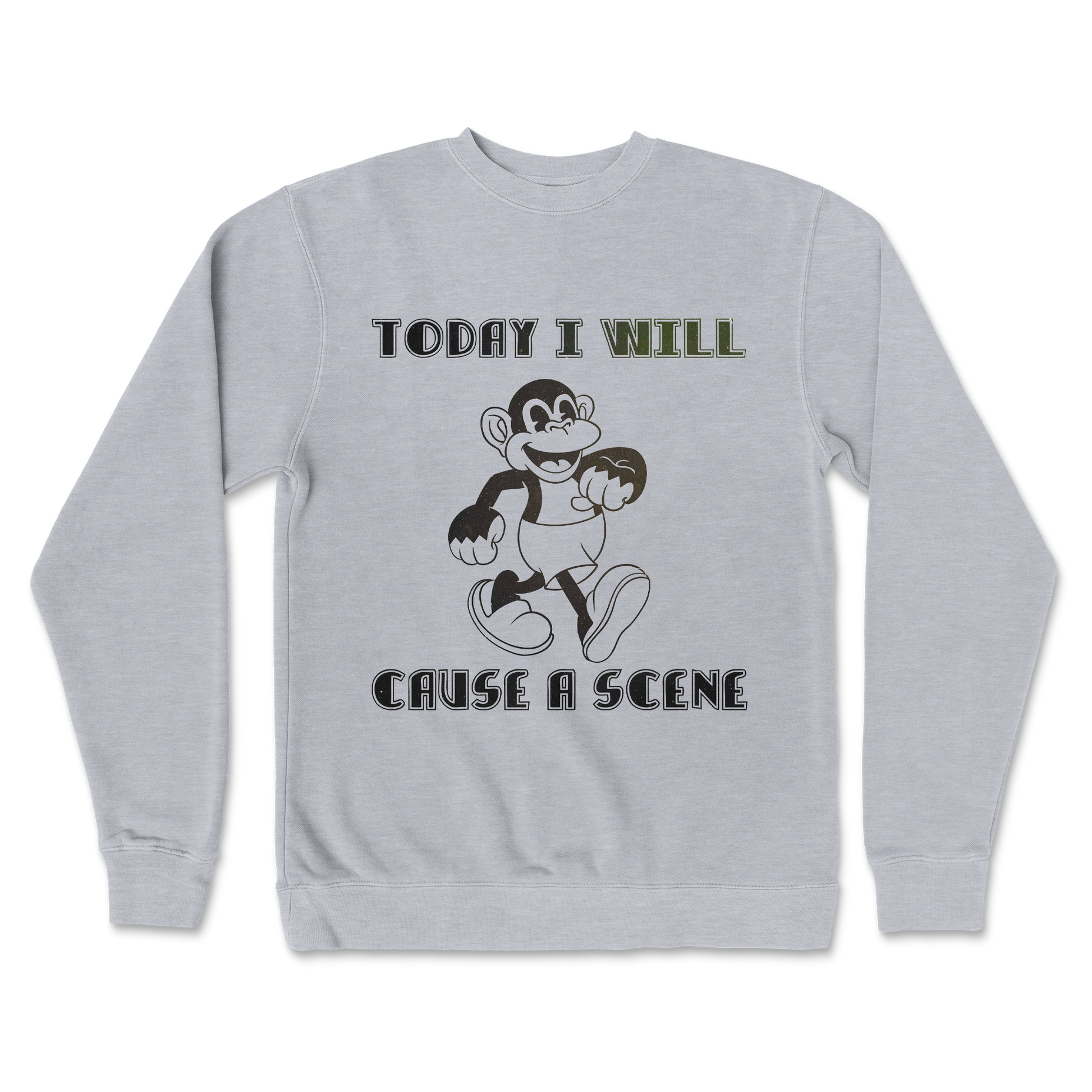 Independent Clothing Co. Crew Neck Cause A Scene  in Grey-Heather