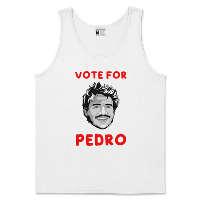 Gildan SoftStyle Tank Top Vote For Pedro in White