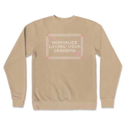 Independent Clothing Co. Crew Neck Cross Stitch in Sandstone