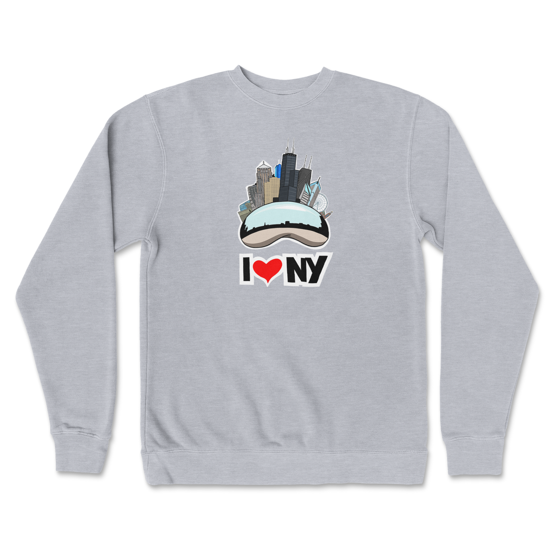 Independent Clothing Co. Crew Neck I Heart NY in GreyHeather