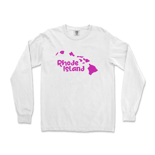 Comfort Colors Long Sleeve Rhode Island in White