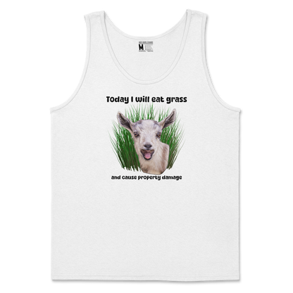 Gildan SoftStyle Tank Top Crazy Goat  in White