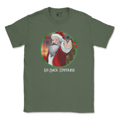 Gildan SoftStyle T-Shirt Angry Santa  in Military-Green