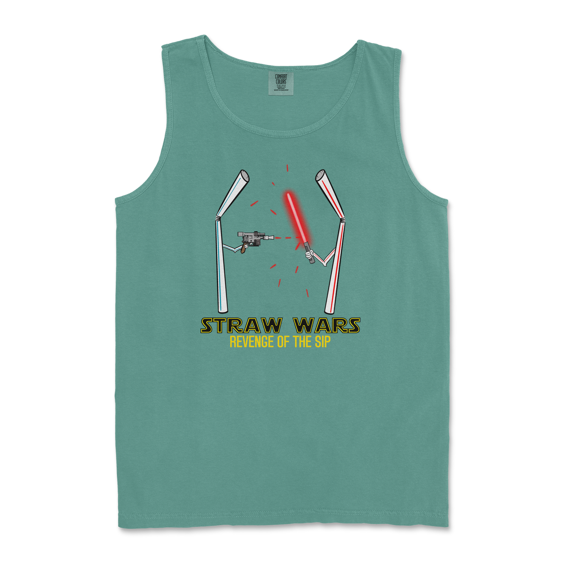 Comfort Colors Tank Top Straw Wars in LightGreen