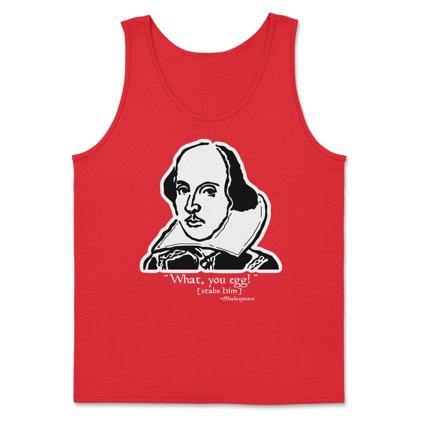 The Nice Shirt Tank Top Shakespeare Quote  in Red