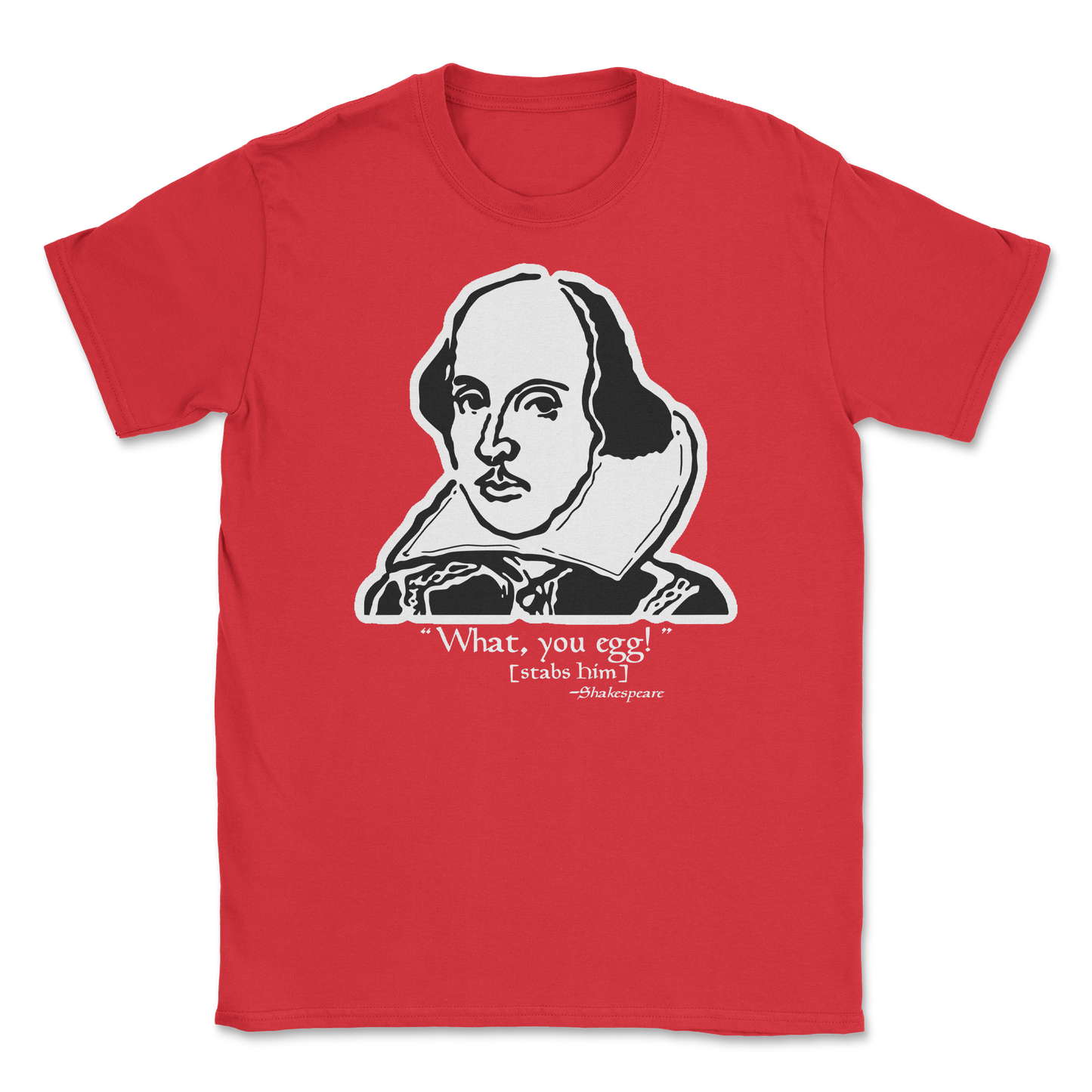 The Nice Shirt T-Shirt Shakespeare Quote  in Red