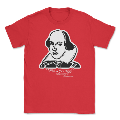 The Nice Shirt T-Shirt Shakespeare Quote  in Red