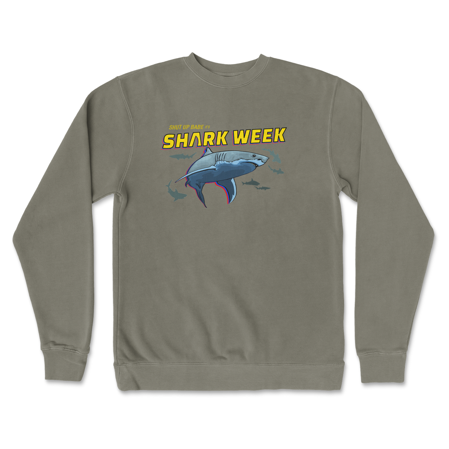 Independent Clothing Co. Crew Neck Shark Week in Army