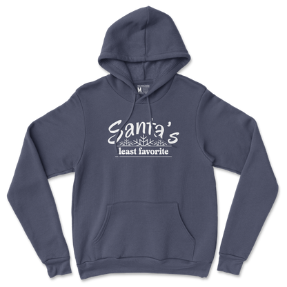 Gildan SoftStyle Hoodie Santa's Least Favorite  in Navy