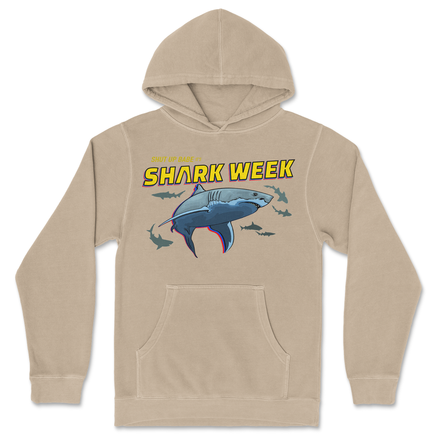 Independent Clothing Co. Hoodie Shark Week in Sandstone