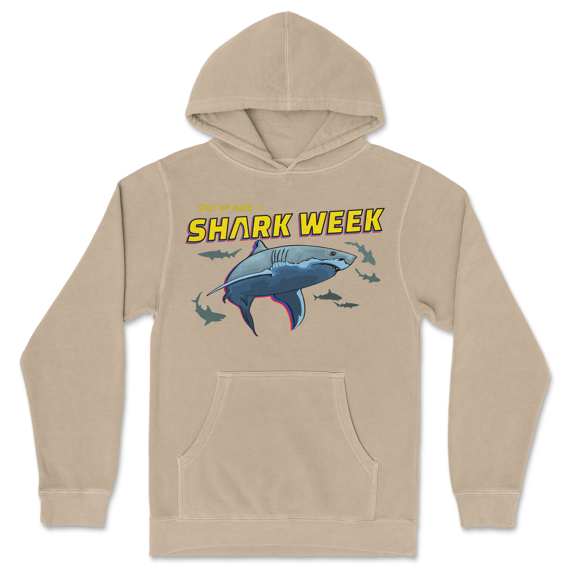 Independent Clothing Co. Hoodie Shark Week in Sandstone