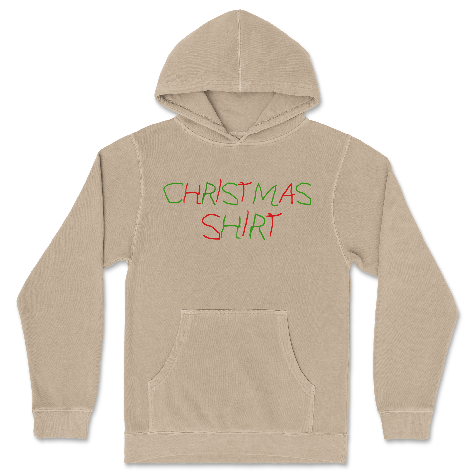 Independent Clothing Co. Hoodie Christmas Shirt in Sandstone