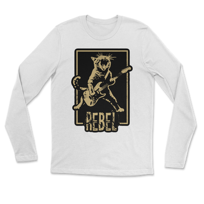 Heavy Blend Long Sleeve Rebel Kitty in White