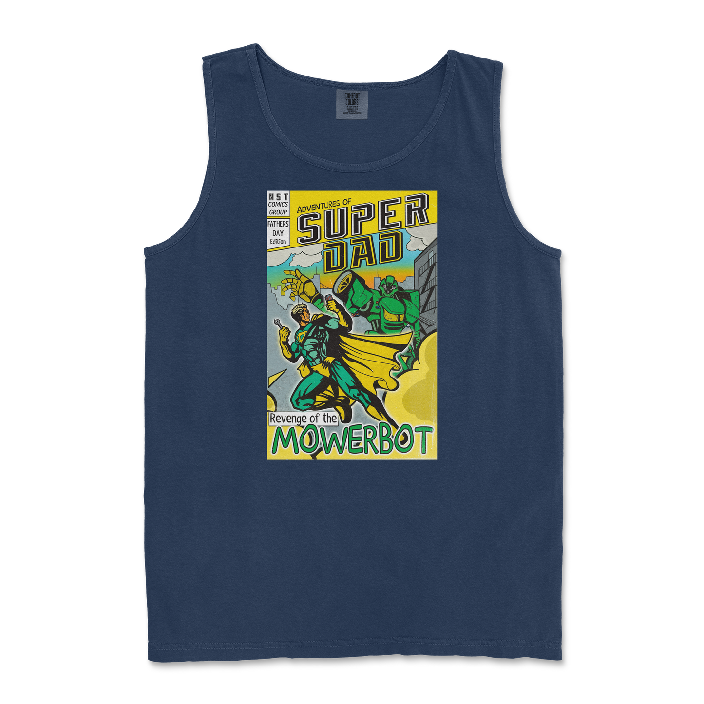 Comfort Colors Tank Top Super Dad in True-Navy