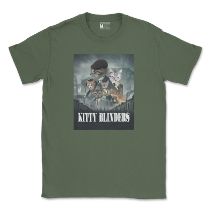 Gildan SoftStyle T-Shirt Kitty Blinders in Military Green