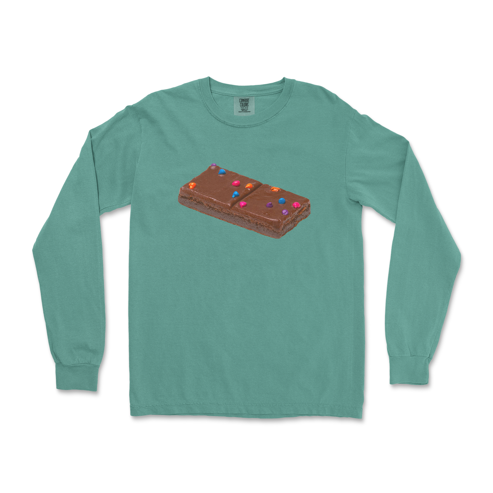 Comfort Colors Long Sleeve Mmmmm Yummmm in LightGreen