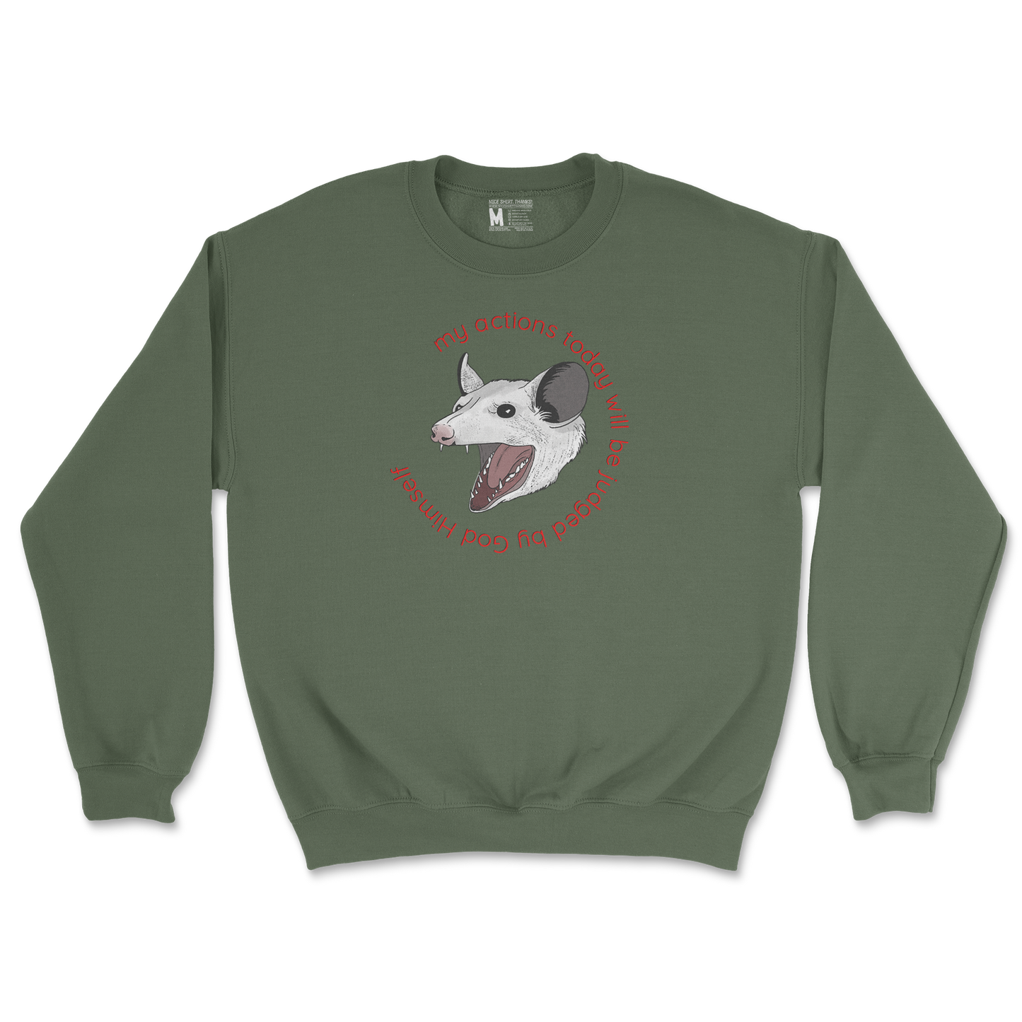 Gildan SoftStyle Crew Neck in Military Green